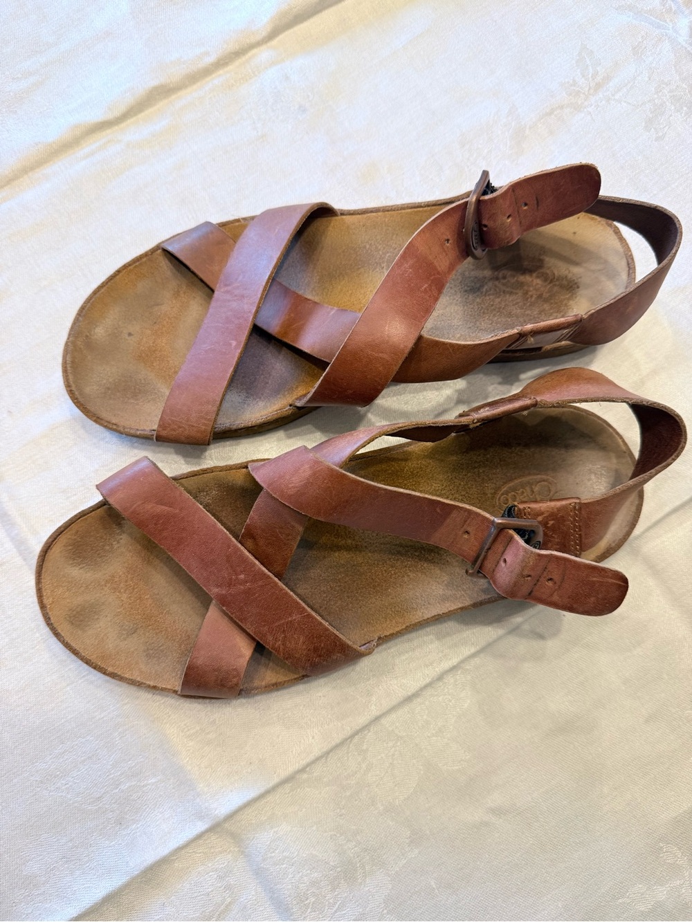 Chaco Wayfarer Leather Sandals Rust Brown Strappy Buckle J106528 EU40 Women’s 9